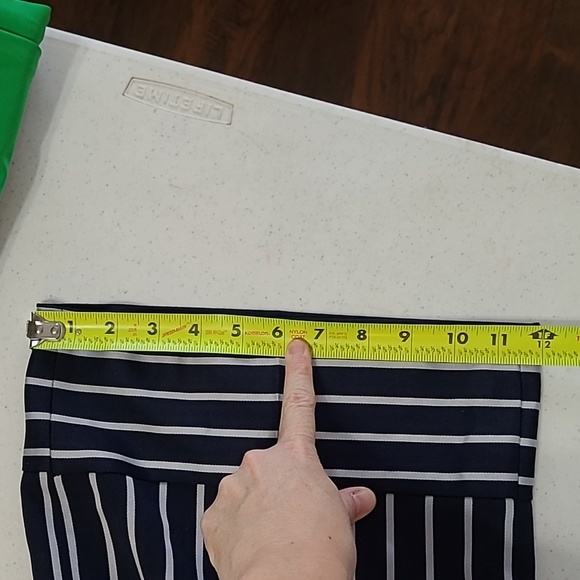 Banana Republic women's striped "Blake" wideleg ankle pants size 6 - Picture 7 of 8